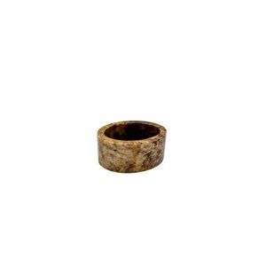 Mini Stone Trinket Box Bowl Container Light Wear On Edges 1" High 2.25" Across